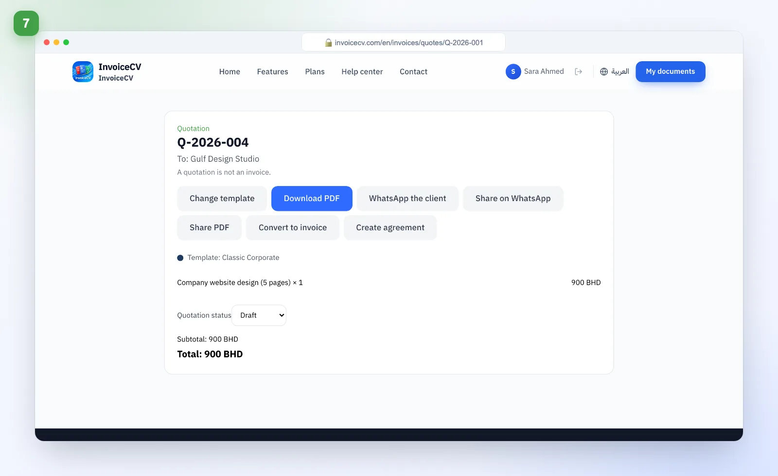 Convert to invoice