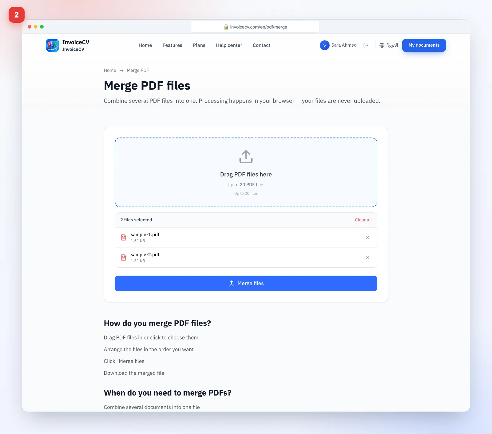 Upload your files