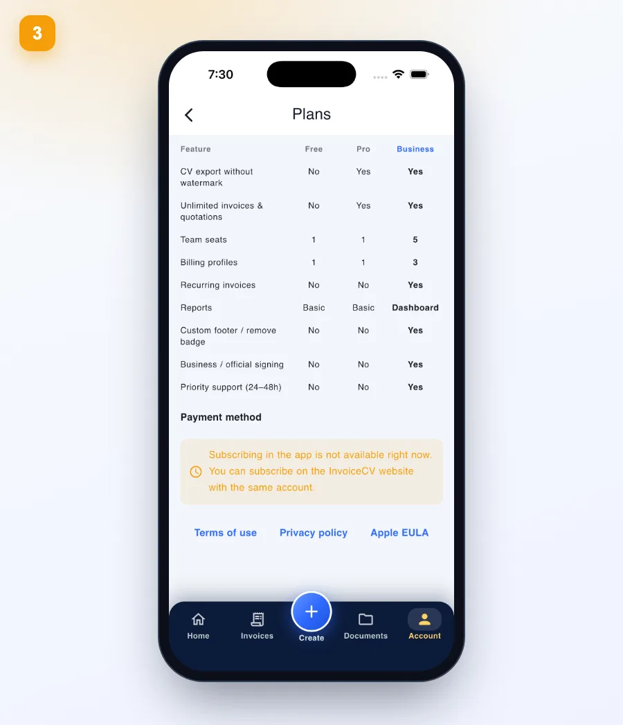 Payment and restore